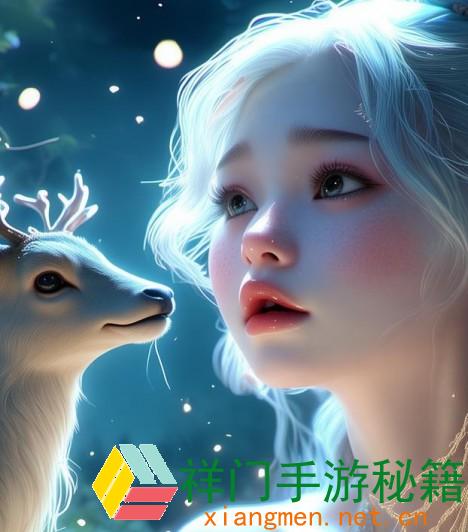 瑶遇见神鹿图片;瑶在月光下邂逅神鹿的奇幻瞬间与天然的奥秘融合
